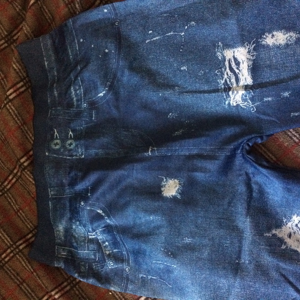 Jean pattern print leggings